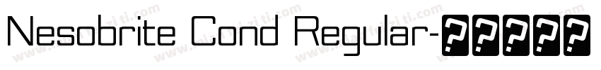 Nesobrite Cond Regular字体转换
